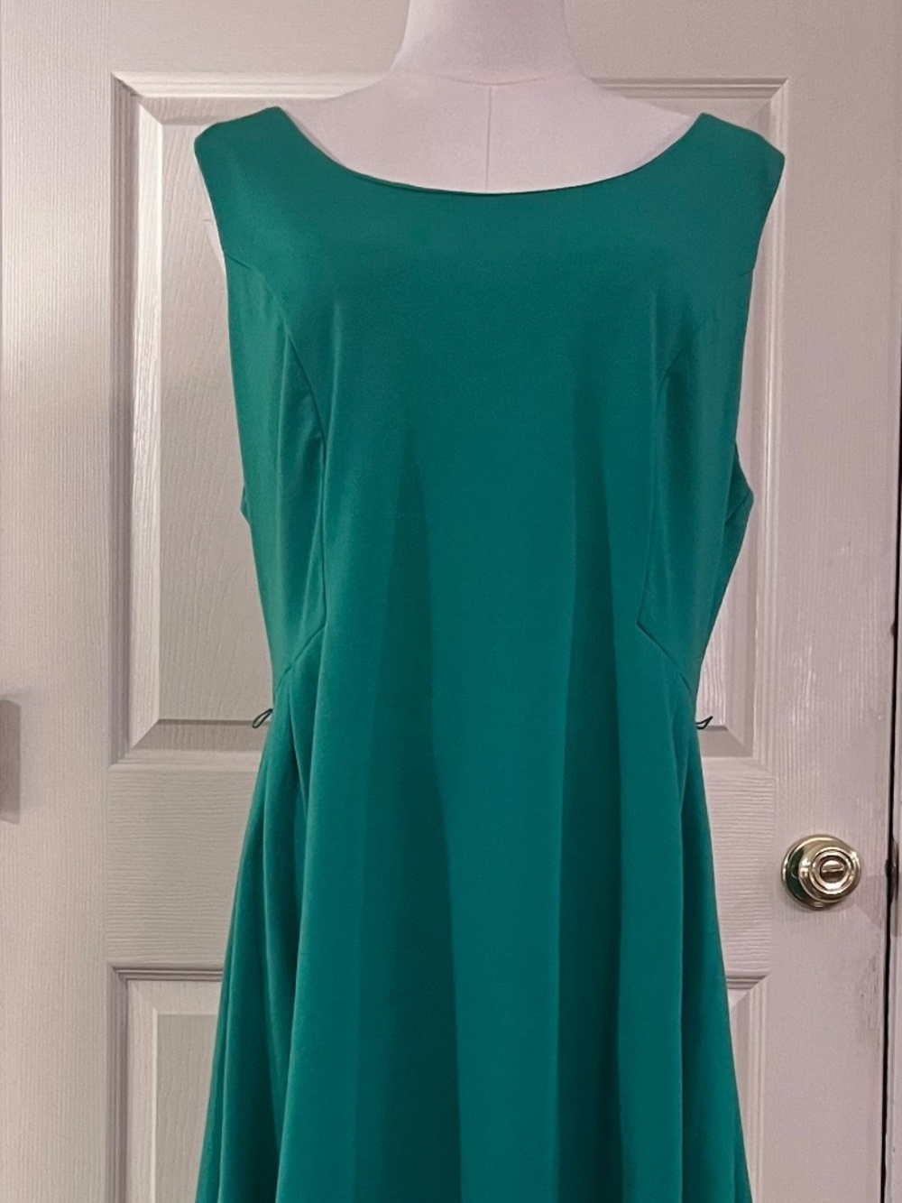 Merona Kelly Green Sleeveless Fit & Flare Skater Dress | Jewel Tone Mini - Sz L